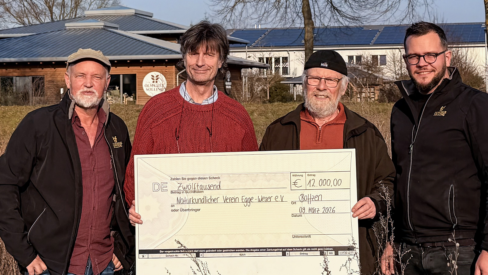 Engagement für den regionalen Naturschutz: Ölmühle Solling überreicht 12.000 Euro an NEW