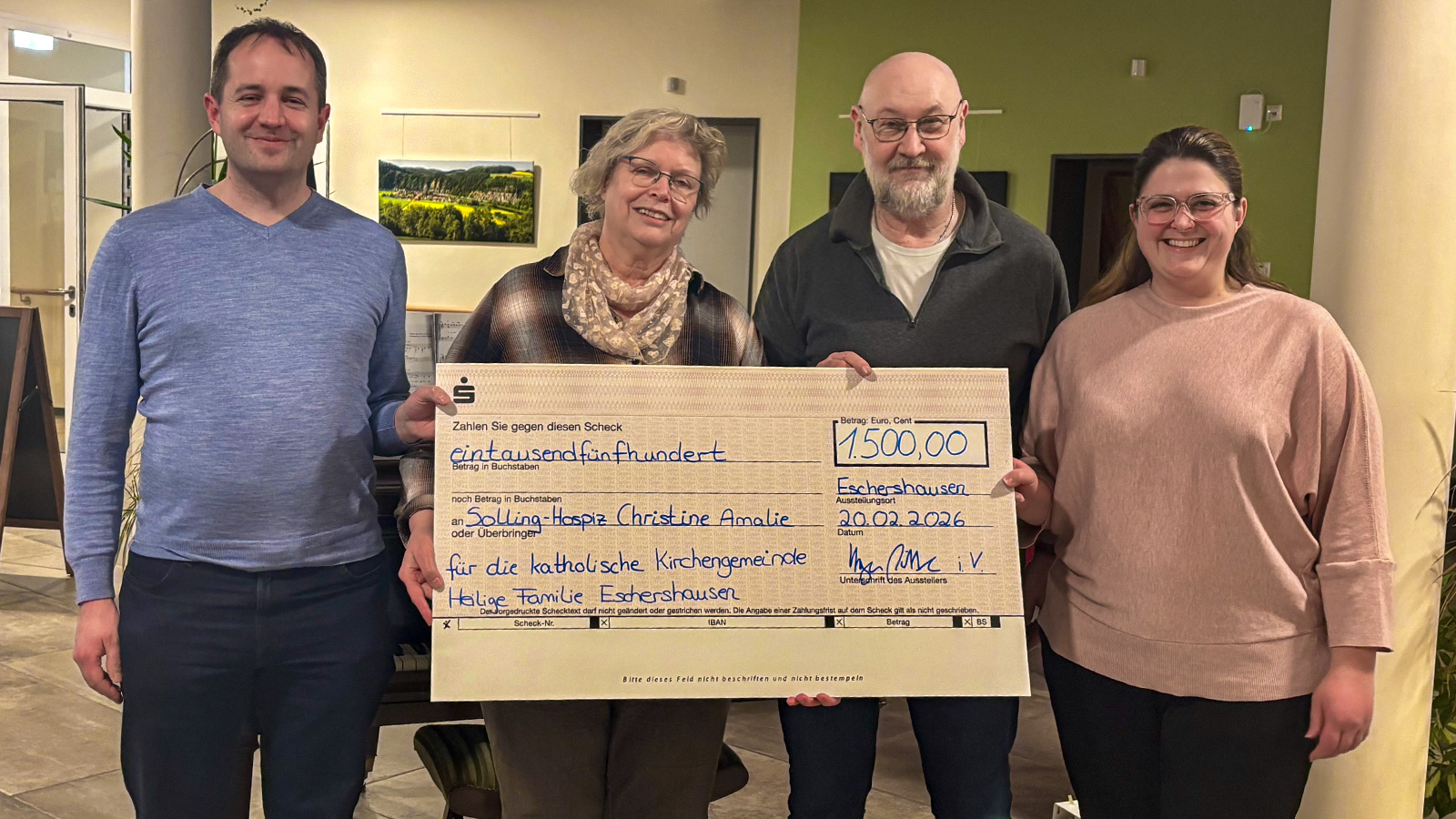 Benefizkonzert „Musik verbindet 2.0“ sammelt 1.500 Euro für das Solling-Hospiz Christine Amalie